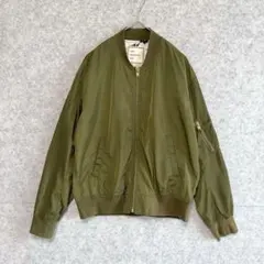 【レーベルコレクション】MA-1 スタイル ジャケット ナイロンジャケット M