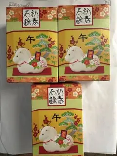 開運 干支 午 デザイン石鹸 3個セット 未使用 お正月 置物風