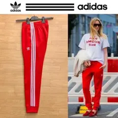 XL アディダスオリジナルス SSTトラックパンツ 赤 ジャージパンツ ジョガー