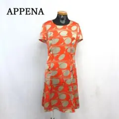MY3088▲APPENA▲アペーナ ワンピース 総柄 38サイズ 半袖のサムネイル