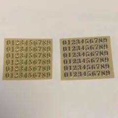【数字】ネイルシール ゴールド&シルバー