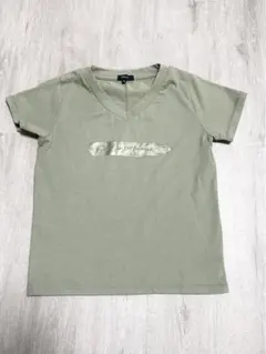 COMME CA ISM VネックTシャツ 9号 オリーブグリーン