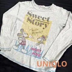 UNIQLO ユニクロ キッズ ミッキー&ミニー柄 長袖 ロンＴ 140