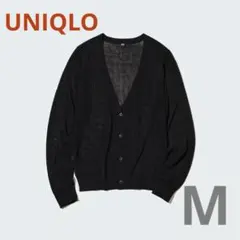 UNIQLO ユニクロ　ライトVネックカーディガン　長袖　ブラック　M