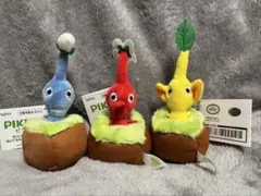 新品未使用品　ピクミン 引っこ抜きぬいぐるみマスコット 3種セット　タグ付きのサムネイル