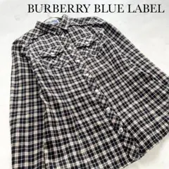 【美品】BURBERRY BLUE LABEL チェックフリル 長袖シャツ M