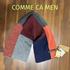 新品COMME CA MEN ウール100％ マフラー 日本製 マルチカラー
