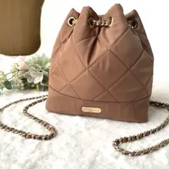 VINCCI キルティング チェーン ショルダーバッグ ベージュ - メルカリ