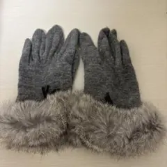 UGG グレー ファー付き冬用手袋 M/M - メルカリ