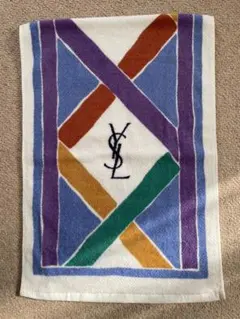 《未使用》YSL スポーツタオル　カラフル　幾何学模様