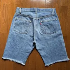 【80s】Levi's 501 USA製 ハチマル 内股 カットオフ W34
