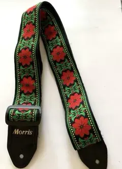Morris　モーリス　レザー　ストラップ　ビンテージ　ヴィンテージ Morris モーリス ギターストラップ ビンテージ レザー 刺繍 織り