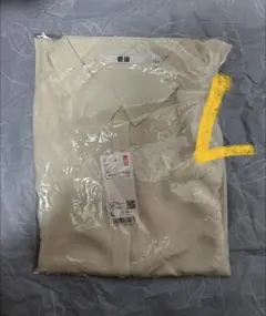 ユニクロ シャイニーギャザーブラウス 長袖トップス 羽織り サテンTシャツ L