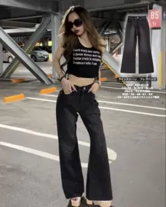 ラインストーンデニムワイドパンツ（Shoko×SUREVE）のサムネイル