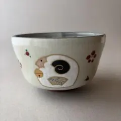 10 抹茶碗　羊　貫入　陶器　茶道具のサムネイル