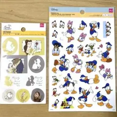 【新品未使用】シール ディズニー ドナルド デイジー 美女と野獣 セット