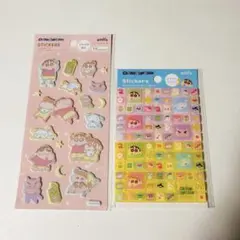 クレヨンしんちゃん タイルシール ふわふわシール 2点セット 人気 セリア