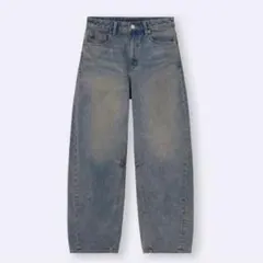 GU バレルレッグジーンズ　Mサイズ　67BLUE