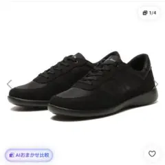 ホーキンススポーツ　ローカットスニーカー　24cm　黒　シンプルのサムネイル