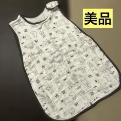 【未使用】【美品】スリーパー　ベビー　ガーゼ　二重　寝具　しろくま　アニマル