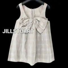 JILLSTUART ビッグリボン ノースリーブ ブラウス チェック柄 美品