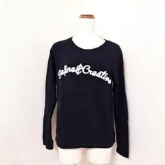 ビッキー　長袖カットソー　コットン　日本製　ロゴ　バックファスナー　ブラック　2