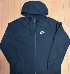 【XL 未使用級】Nike フード付きナイロンジャケット ブラック