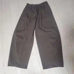 GU バレルレッグ プルオンパンツ M ブラウン