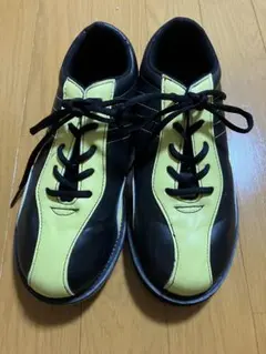 ラウンドワン　ボウリングシューズ 24 黒/黄