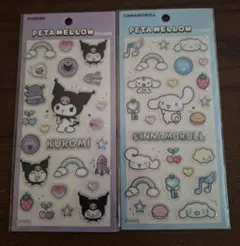 ペタメロウ シールセット Kuromi Cinnamoroll