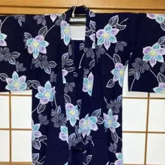 レディース　浴衣　紺