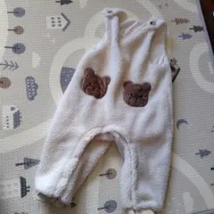 ホワイト フリースロンパース 90サイズ