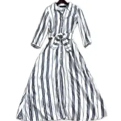ZARA ザラ ロングワンピース リネン 麻　M 送料無料