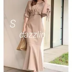 dazzlin ダズリン　ショートコンビタイトワンピース　ベージュ　Sのサムネイル