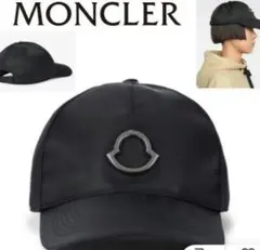 MONCLER ベースボールキャップ ブラック - メルカリ