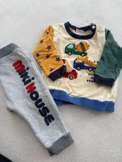 【MIKIHOUSE】トレーナー ロゴパンツ セット