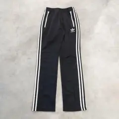 adidas アディダス トラックパンツ 古着 ロゴ 刺繍 黒 16604