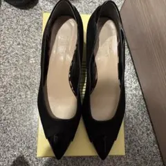 L*x様 黒 スエード ポインテッドトゥ パンプス