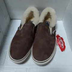 VANS スリッポン スエード ボア スニーカー 27.5cm ブラウン