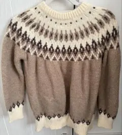 CHERRY AKA 北欧 民族調 厚手 冬服 フェアアイル柄ニットセーター