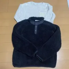 UNIQLOkidsフリーストップス2点セット140 ボアトップスユニクロキッズ