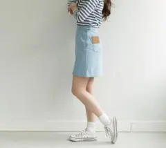 tina jojun 台形デニムスカート