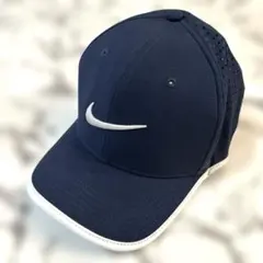 美品☆NIKE ナイキ　ゴルフキャップ　ネイビー 通気性　メッシュ