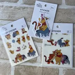 くまのプーさん/Winnie the Poohステッカーシール2枚入　3セット
