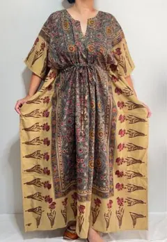 【完売品】ANOKHI カフタンドレス　ロングワンピース