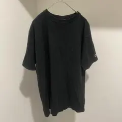 チャンピオン 半袖Tシャツ ワンポイント ロゴ 無地 綿100% ブラック M