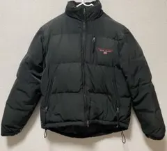 【希少】90s ポロスポーツ ラルフローレン ダウンジャケット 黒 M 刺繍ロゴ