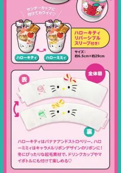 〈サーティワン　ハローキティ リバーシブルスリーブ 1個 ピック付き〉