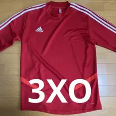 adidas レッド 長袖ジャージ 3XO 赤　大きいサイズ　美品