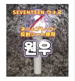 SEVENTEEN ウォヌ うちわ文字　反射シート使用ネームプレート　ミニサイズ